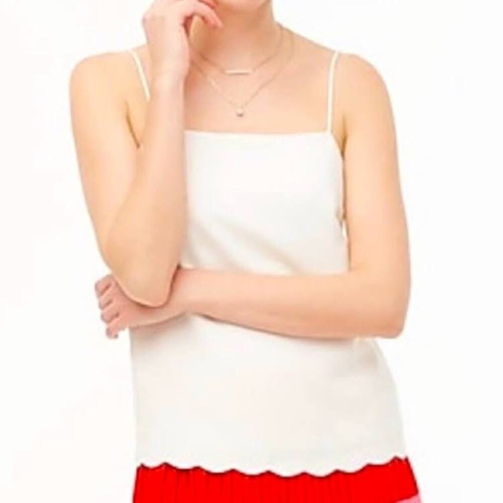 J Crew Scalloped Tank Top